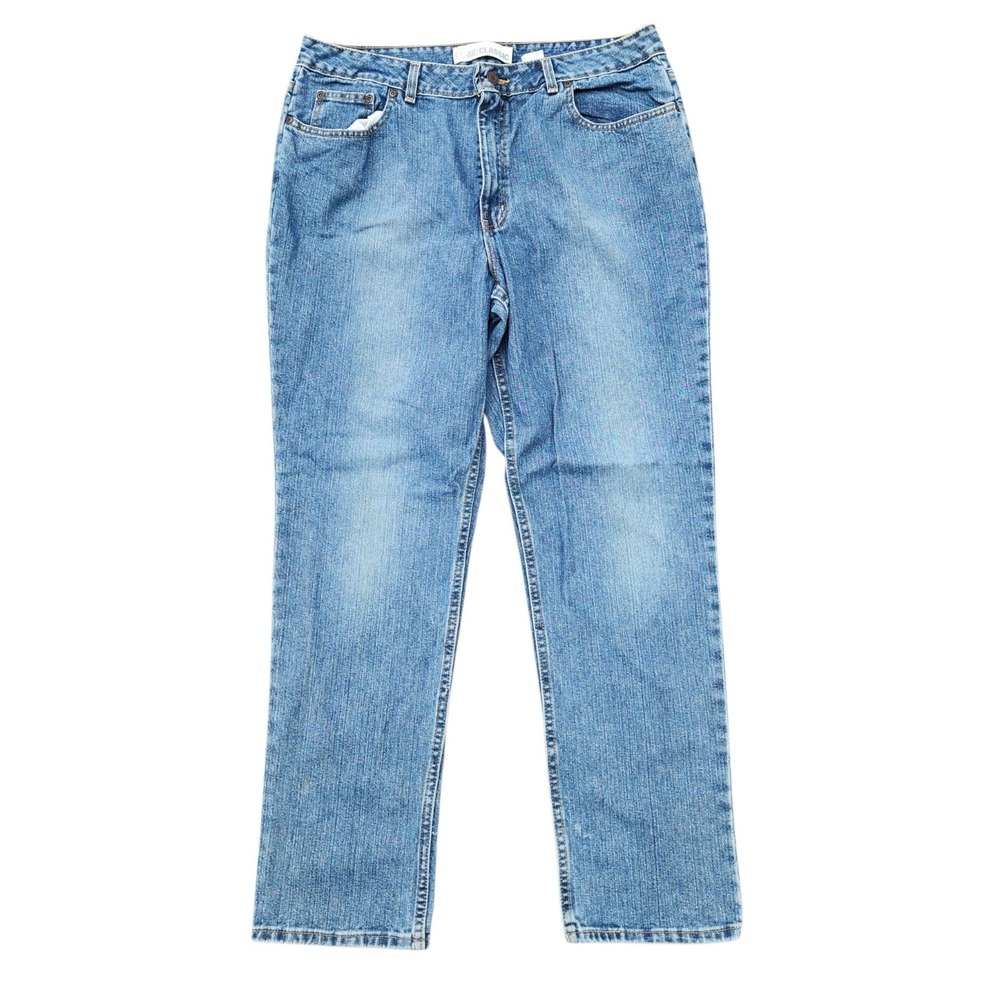 Faded Glory Classic Jeans Women's Size 18A Blue Straight Leg Denim